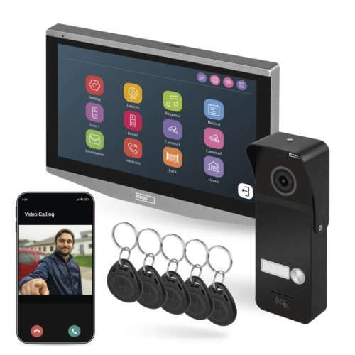Kit Videocitofono Smart EMOS GoSmart IP-750A con WiFi e Visione Notturna | Emos H4020