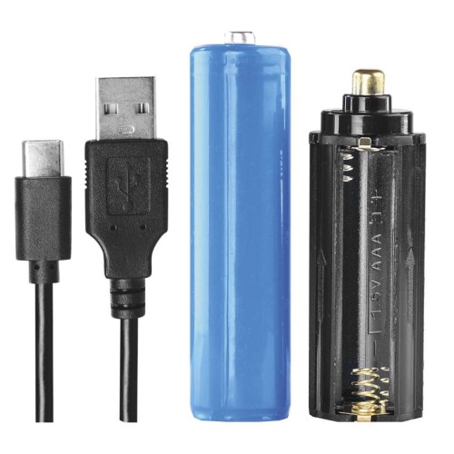 Torcia LED Ricaricabile in Metallo...