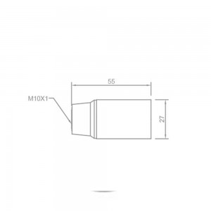 Portalampada in Materiale Termoplastico E14 Liscio Bianco FAI 0166/TP 2