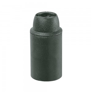 Portalampada in Materiale Termoplastico E14 Liscio Nero FAI 0166/N/TP