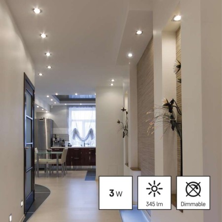 Lampadina LED GU10 3W (32W) 345lm 4000K Luce Neutra Vetro Finitura Argento | Emos ZQ8E18