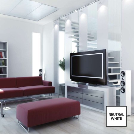 Lampadina LED GU10 3W (32W) 345lm 4000K Luce Neutra Vetro Finitura Argento | Emos ZQ8E18