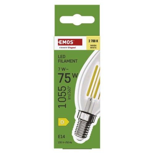 Lampadina LED Filamento Oliva E14 7W...