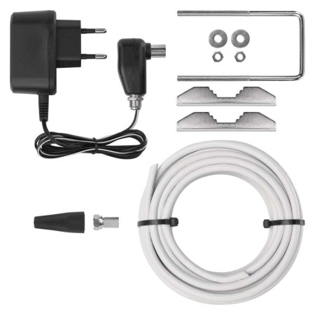 Antenna Digitale Terrestre Logaritmica Amplificata Village Fish V700 con Filtro LTE/5G - 20 Elementi | Emos J0806