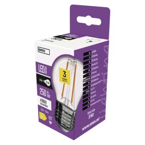 Lampadina LED Filamento Sfera E27 1.8W 4000K Luce Neutra Emos ZF1101