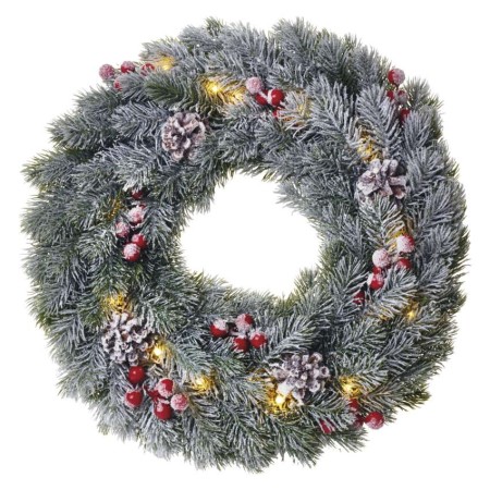 Ghirlanda Natalizia Innevata LED con Luce Calda da 38 cm | Emos DCTW06