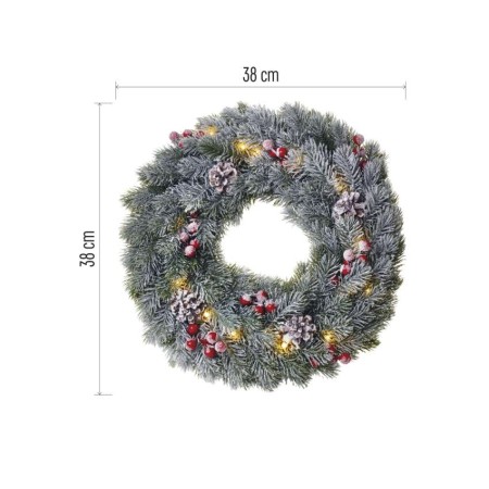 Ghirlanda Natalizia Innevata LED con Luce Calda da 38 cm | Emos DCTW06