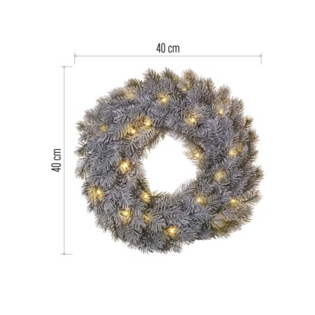 Ghirlanda dell'Avvento Natalizia Innevata con Luci LED da 40 cm | Emos DCTW15