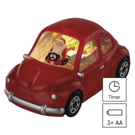 Decorazione LED Auto con Babbo Natale 10 cm con Luce Calda | Emos DCLW19