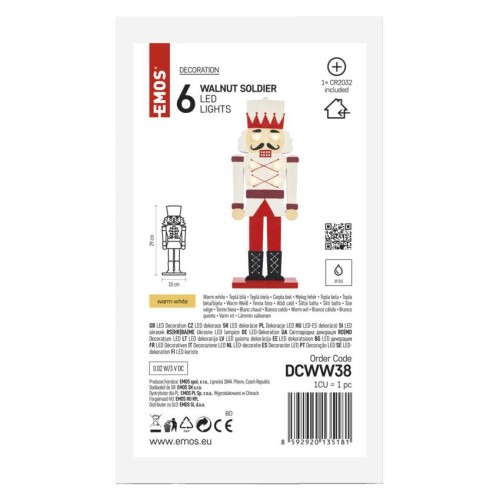 Schiaccianoci Natalizio LED in Legno...