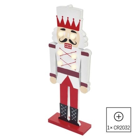 Schiaccianoci Natalizio LED in Legno 29 cm con Luce Bianca Calda | Emos DCWW38