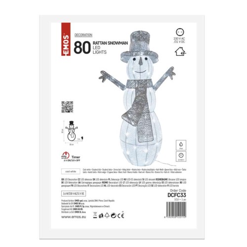 Pupazzo di Neve Natalizio LED in...