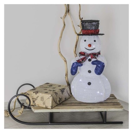 Pupazzo di Neve Natalizio LED Pieghevole 60 cm, Luce Bianca Fredda da Interno | Emos DCFC35