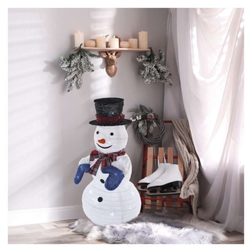 Pupazzo di Neve Natalizio LED pieghevole, 60 cm, luce fredda, perfetto per decorazioni interne natalizie | Emos DCFC35