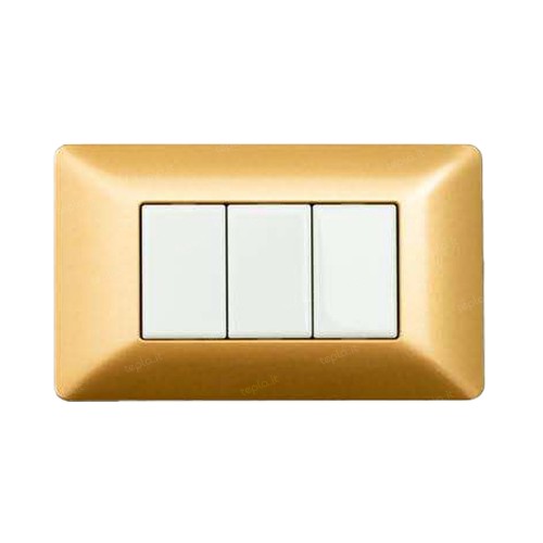 PLACCA 4 MODULI ORO COMPATIBILE MATIX