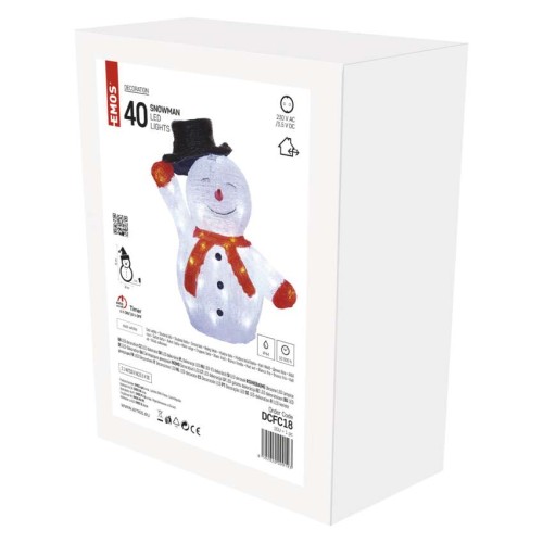 Pupazzo di Neve LED con Cappello 36...