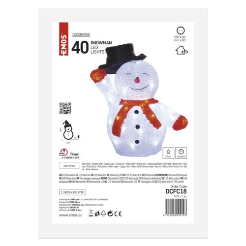 Pupazzo di Neve LED con Cappello 36...