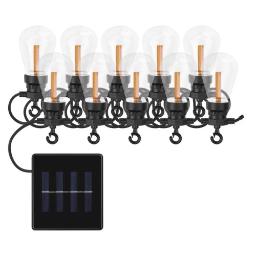Catena Luminosa Solare 10 Luci LED Vintage da 5 m, decorazione luminosa per interno ed esterno | Emos DCPV02