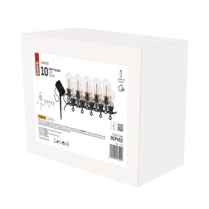 Catena Luminosa Solare 10 Luci LED Vintage da 5 m, decorazione luminosa per interno ed esterno | Emos DCPV02 2