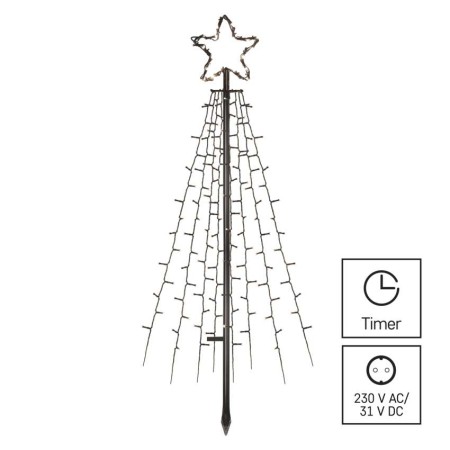 Albero di Natale LED da Giardino con Stella, 180 cm, Timer, Esterno | Emos DCTC02