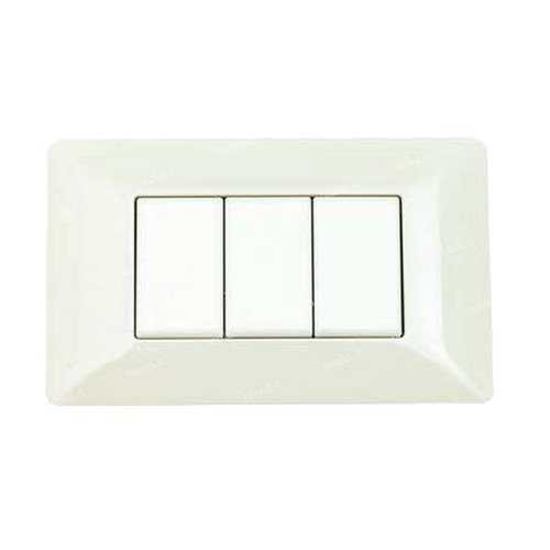 PLACCA 3 MODULI BIANCA COMPATIBILE MATIX