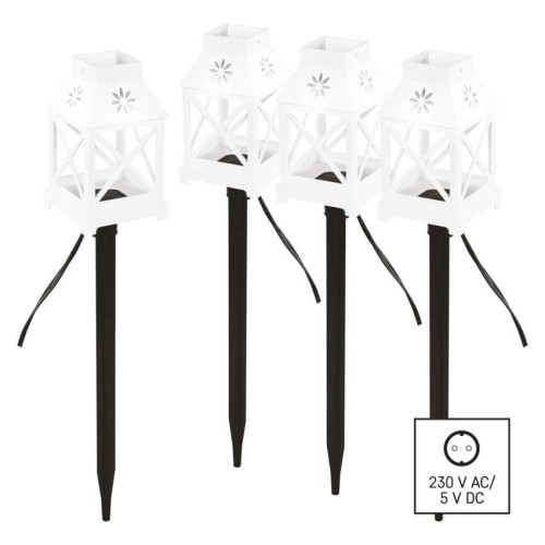 Set di 4 Lanterne LED da Giardino,...