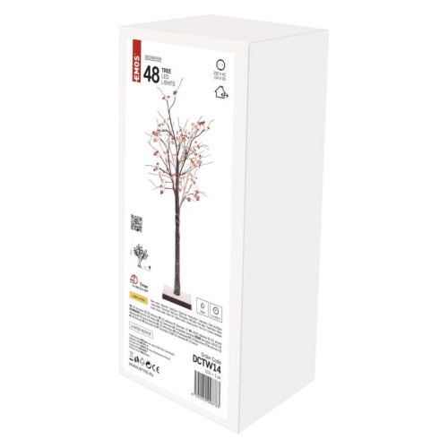 Albero LED con Bacche Rosse 120 cm...