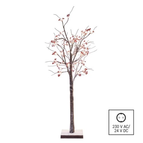 Albero LED con Bacche Rosse 120 cm...