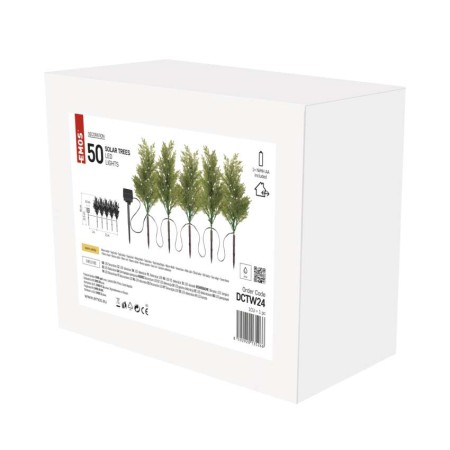 Set di 5 rametti LED solari con pannello per interni ed esterni, luce bianca calda | EMOS DCTW24