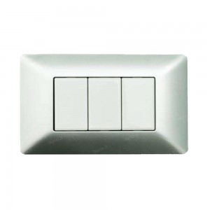 placca 6 moduli argento compatibile Matix