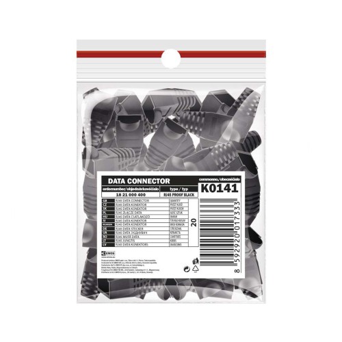Protezione nera per spina RJ45...