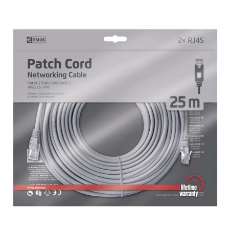 CAVO DI RETE PATCH 25mt CAT5E NON SCHERMATO EMOS S9130