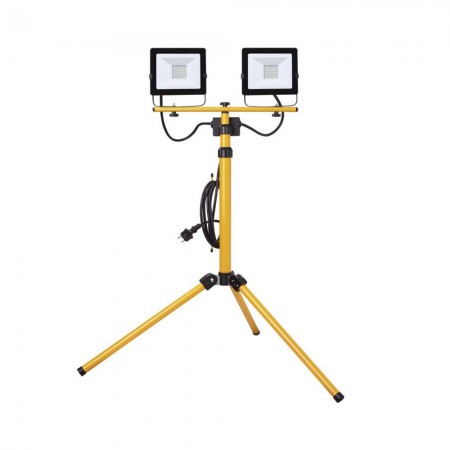 2 Fari LED da 30W 4800lm con treppiede IP65 e cavo in gomma 3mt