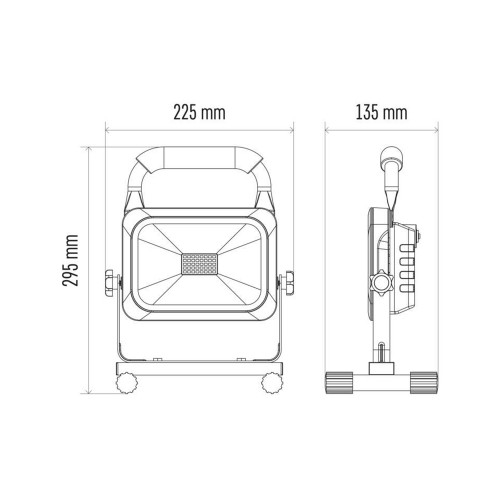 Faro LED portatile 20W 1660lm IP54...