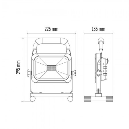Faro LED portatile 20W 1660lm IP54 ricaricabile Emos ZS2821
