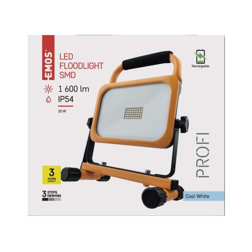 Faro LED portatile 20W 1660lm IP54...