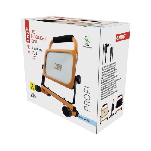 Faro LED portatile 20W 1660lm IP54...