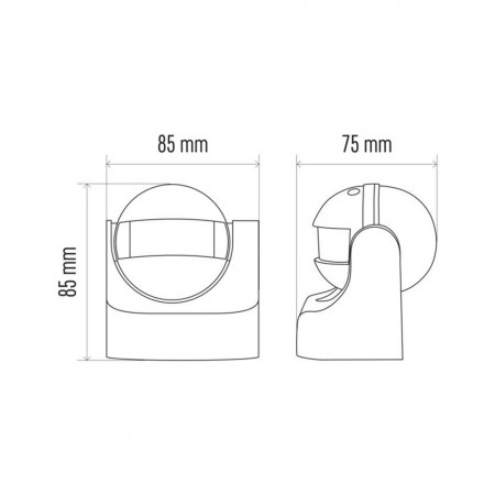 Sensore di Movimento Infrarossi PIR Nero: Automazione Illuminazione | Emos G1125
