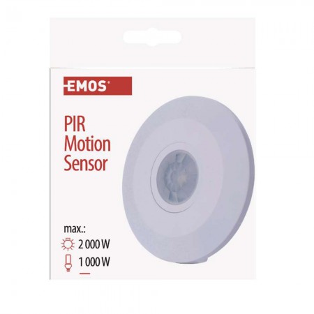 Sensore di Movimento PIR Rilevamento 360° e Alta Capacità di Carico | Emos G1150