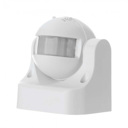 Sensore di Movimento PIR Emos G1120, design compatto, raggio 12m, angolo 180°, protezione IP44