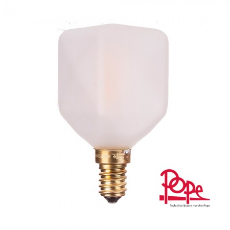 LAMPADINA LED CUBE E14 4W 2500K DIMMERABILE SMERIGLIATA POPE P0002