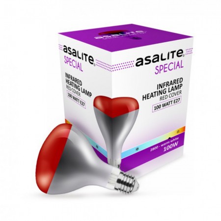 LAMPADINA INFRAROSSI R125 100W ROSSA ASALITE