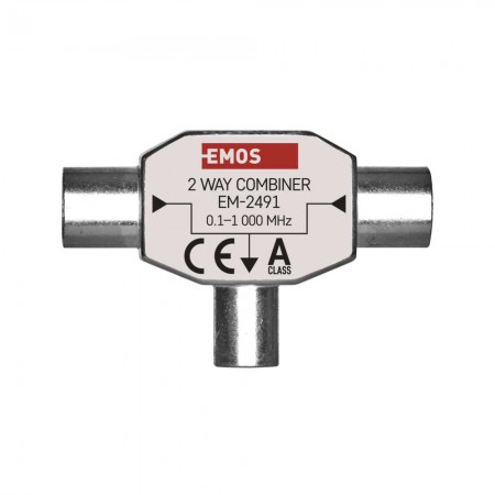Combinatore in Ferrite : Collega Due Antenne a Una Sola Presa o Viceversa | EMOS EM2491