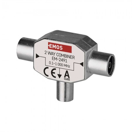 Combinatore in Ferrite : Collega Due Antenne a Una Sola Presa o Viceversa | EMOS EM2491