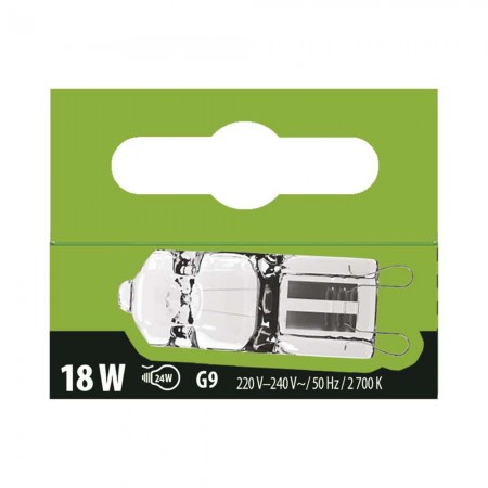 Lampadina eco alogena G9 18W (24W) EMOS ZE0301