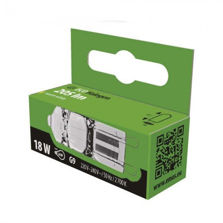 Lampadina eco alogena G9 18W (24W) EMOS ZE0301