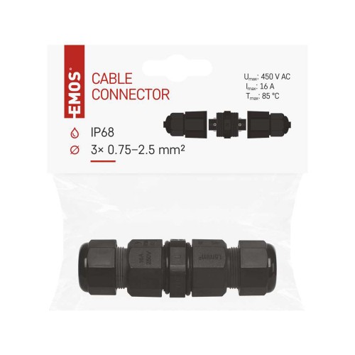 CONNETTORE GIUNTO CAVI TRIPOLARI IP68...