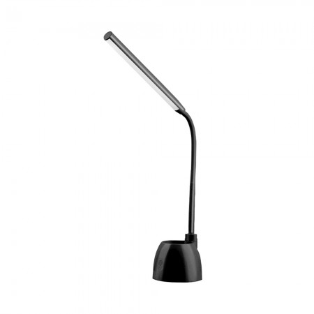 Lampada da Tavolo LED Nera 6W 4000K - Dimmerabile, con Portapenne