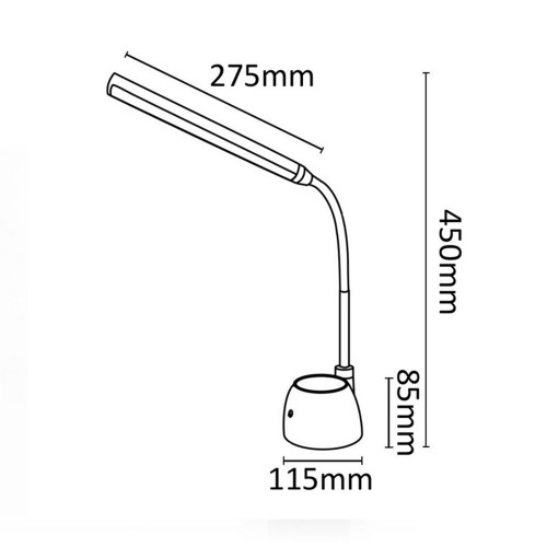Lampada da Tavolo LED Bianca 6W 4000K...