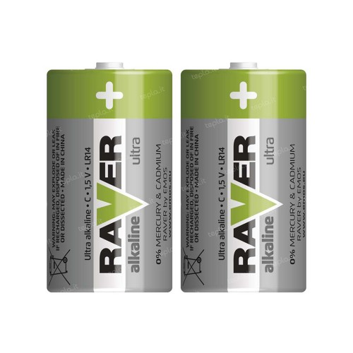 BATTERIA MEZZA TORCIA ALCALINA 2PZ LR14 C RAVER - EMOS B7931